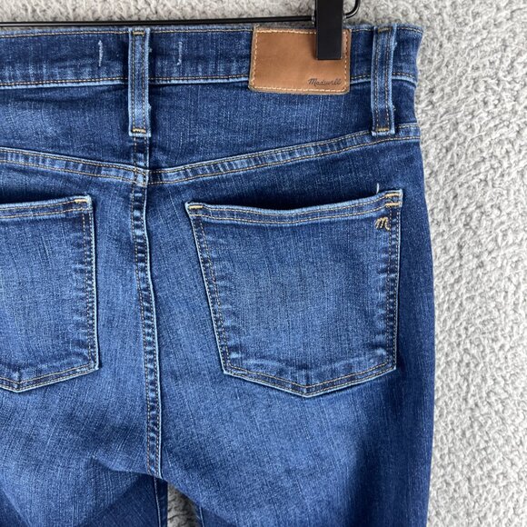 Madewell Medium Wash Buttonfly 9" High-Rise Skinny Blue Denim Jeans Size 28‎ - Picture 14 of 15
